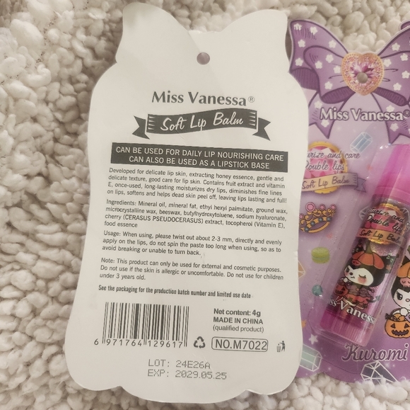 Kuromi lip balm, purple new with tags - Picture 1 of 2